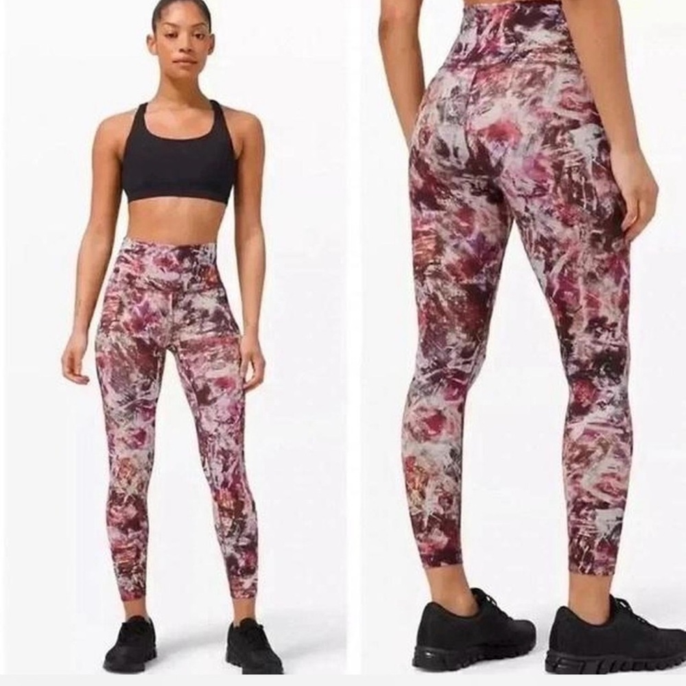 Lululemon Wunder Train High Rise Tight 25” Urbantricity Multi Leggings Size 4 - Picture 2 of 7